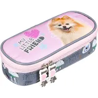 St. Majewski Piórnik, verstevigd etui met een binnenzak, model "Sweet Pomeranian My Little Friend" van Majewski