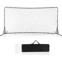 Northix Voetbaldoel voor kinderen, 372,5 x 182,5 cm, voetbaldoel voor de tuin, met tas, zwart