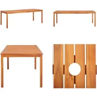 vidaXL Tuintafel 215x90x74 cm, massief acaciahout - Eettafel - Eettafels - Tuineettafel - Tuineettafels
