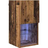Syfax Wandgemonteerd tv-meubel Oudhout 30,5 x 30 x 60 cm Bewerkt hout