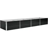 Syfax Plantenbak verhoogd 320x80x45 cm gegalvaniseerd staal antraciet
