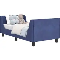 Syfax Bedframe voor kinderen met hoofdbord Politieblauw 80 x 160 cm