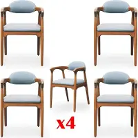 AEA Esszimmer Garnitur 4x Stuhl Set Stühle Lehn Garnitur Essgruppe Möbel Gruppe