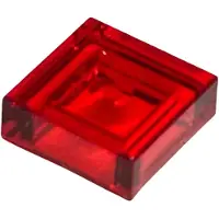 LEGO 1x1 tegels 3070 - 100 stuks, transparant rood