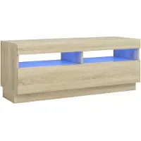 Sonstiges Tv-meubel met LED-verlichting 100x35x40 cm sonoma eikenkleurig