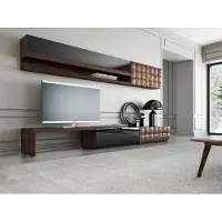 AEA Komplett Wohnzimmermöbel Wohnwand TV-Ständer Wandschrank Designer 2x Wandregale
