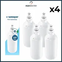 Wessper 4 waterfilters, compatibel met Liebherr koelkasten – vervanging voor filter 7440002