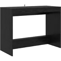 Syfax Bed Bureau Zwart eiken Bewerkt hout 100 x 45 x 75 cm