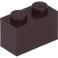 LEGO : 100 stuks steen 1x2 in de kleur 'donkerbruin'