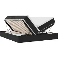 vidaXL Opbergbed met matras met matras Zwart 180 x 200 cm Fluweel