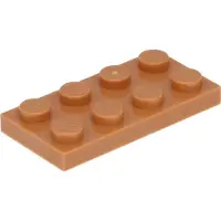 LEGO 100 stuks 3020 Platen, 2x4, Basisdeel, Kleur: Middelbruin (Nougat)