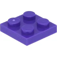 LEGO 2x2 Platen 3022 - 250 stuks, donkerpaars
