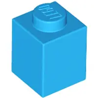 LEGO 100 stuks 3005 Steentje/blokje 1x1, basisstenen, 100 stuks, donker azuurblauw