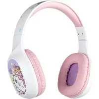 Konix Draadloze hoofdtelefoon, Hello Kitty, Bluetooth 5.3, 30 uur batterijduur, geïntegreerde microfoon, wit en roze