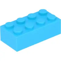 LEGO 2x4 steen 3001 - 50 stuks, medium azuurblauw