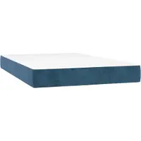 Syfax Pocketveringmatras medium 120x200x20 cm fluweel donkerblauw
