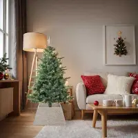 Prolenta Maison Exclusive - Kerstboomversiering, vierkant, wit, 70 x 70 x 28 cm