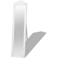 Syfax Spiegel vrijstaand barok stijl 160x40 cm wit