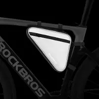 RockBros Driehoekige fietstas, frame tas, 0,9 liter, reflecterend, zilver