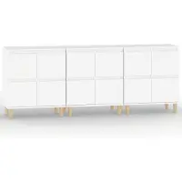 Syfax Dressoirs 3 st 60x35x70 cm bewerkt hout wit