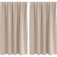 vidaXL Blackout Gordijnen met Ringen 2 st Taupe 140 x 140 cm Polyester