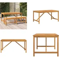 vidaXL Tuin eettafel 150x90x74 cm, massief acaciahout - Tuin eettafel - Tuin eettafels - Tafel - Tuintafel