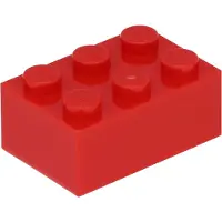LEGO 2x3 steen 3002 - 50 stuks, rood