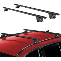 Aurilis Draagrek bagagedrager voor VW T-Cross 2019-2025, aluminium, zwart, 2-delig, met ABE-certificaat