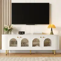 OKWISH Hoge glans salontafel zwart 70x70x35 cm, vierkant, met LED-verlichting, glazen blad en open middenvak, MDF
