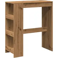 Syfax Bartafel met rekken 90x40x103,5 cm hout artisanaal eikenkleurig