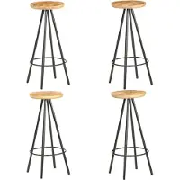 Prolenta Maison Exclusive - Barkrukken, set van 4, ruw mangohout