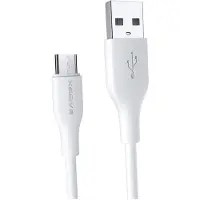 Xssive 2.4A, 2 meter, USB naar Micro-USB datakabel, snellaadkabel, oplaad- en synchronisatiekabel, wit