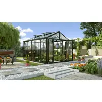 Pergart Tuinkas Zeus Comfort 10000 - Veiligheidsglas 3mm En Polycarbonaat 10mm - Zwart - 258x391x250cm