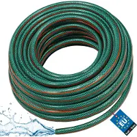 KOTARBAU Tuinslang, Waterslang, PVC, 50 m, Groen Oranje, 3/4 Inch, 4-Lagen, Flexibel, Bewateringsslang, Versterkt, Tuinbewateringsslang, Waterslang voor Tuin