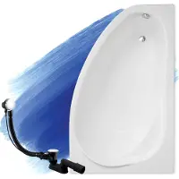 Badland MAREA hoekbad 150 x 100 cm rechts wit