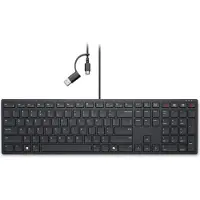 Dell Kabeltoetsenbord voor samenwerking Pro – KB525C - Hongaars (QWERTZ), Volledige grootte (100%), Kabel, USB, Plunger-mechanisme, QWERTZ, Zwart
