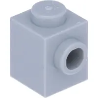 LEGO 50x steen 1x1 lichtgrijs met zijdelingse noppen