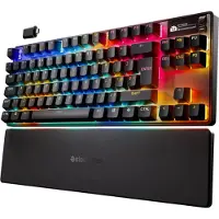 SteelSeries APEX PRO TKL WIRELESS GEN 3, Bekabeld en draadloos, USB + RF draadloos + Bluetooth, Magnetische mechanische toetsen, QWERTY-indeling, RGB LED-verlichting, Zwart