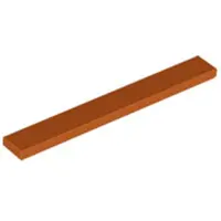 LEGO 1x8 tegels 4162 - 10 stuks, donker oranje
