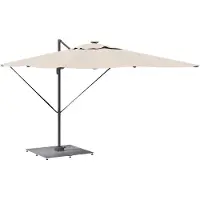 vidaXL Parasolvoet Donker grijze houtlook 100 x 100 x 4 cm Staal