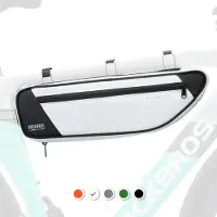 RockBros Fietsframe tas, driehoekmodel, ca. 2 liter, reflecterend, wit