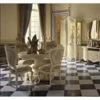 AEA Esszimmer Set Tisch + 4 Stühle Esszimmerstuhl Set Tisch Gruppe Garnitur 5 tlg.