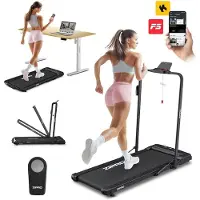 Zipro Newlite Loopband, opvouwbaar - Loopband voor onder het bureau, geschikt voor thuisgebruik, tot 10 km/u, fitnessapparaat, Bluetooth, afstandsbediening