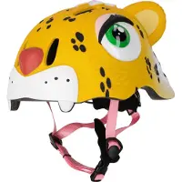Crazy Safety Fietshelm, , luipaardprint, maat S (49-55 cm), 3D-dierenontwerp, kinderhelm