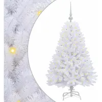 Syfax Kunstmatige Inklapbare Kerstboom Wit 120 cm PVC en Staal