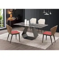 AEA Komplett Set Esstisch 4x Stühle Esszimmer Set Ess Gruppe Tisch Tische 5tlg
