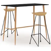 Prolenta Maison Exclusive - Barset, 3-delig, zwart