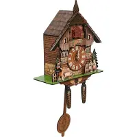OEM Klokkenhuis, traditioneel houten ontwerp, automatische slingerbeweging, meerkleurig