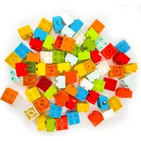 LEGO 70 onderdelen DUPLO, 4-delige basisset, bouwstenen 2x2 noppen, kleurrijk gemengd