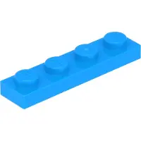 LEGO 1x4 Platte steen 3710 - 50 stuks, donker azuurblauw
